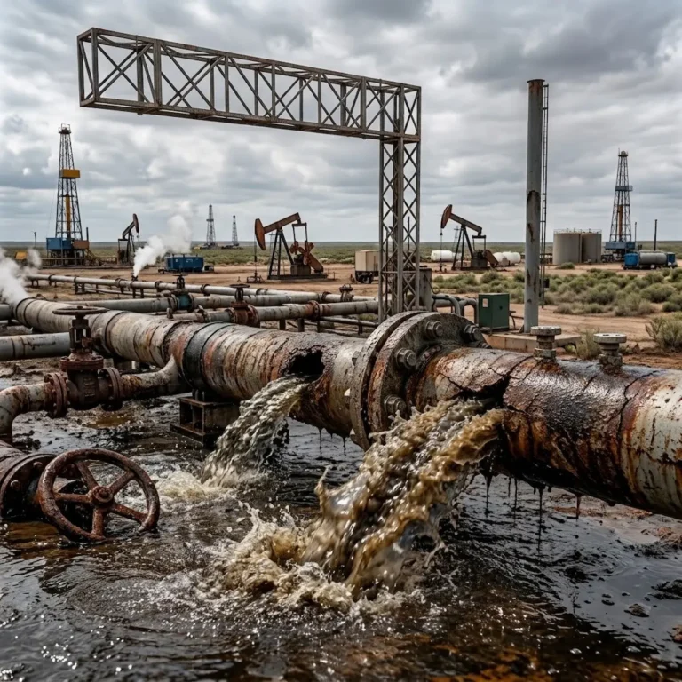 Fuga en tubería de alta presión en planta Oil & Gas
