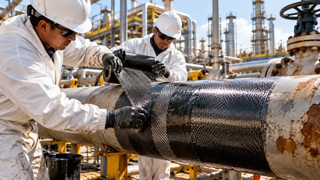 Reparación de tuberías con fibra de carbono ASME PCC-2